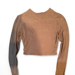 Brown Long Sleeve Women's Top